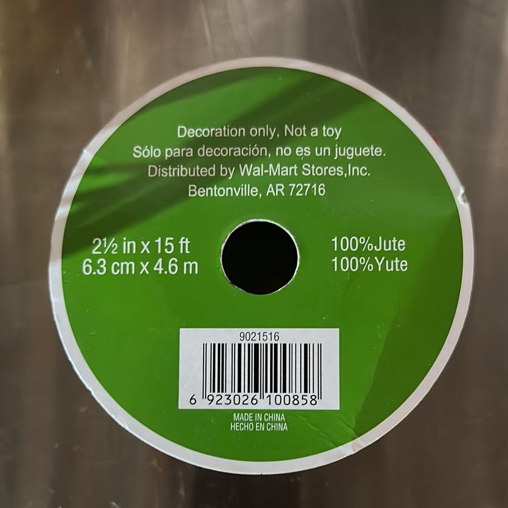 Red Burlap Ribbon Roll - Picture 3 of 3